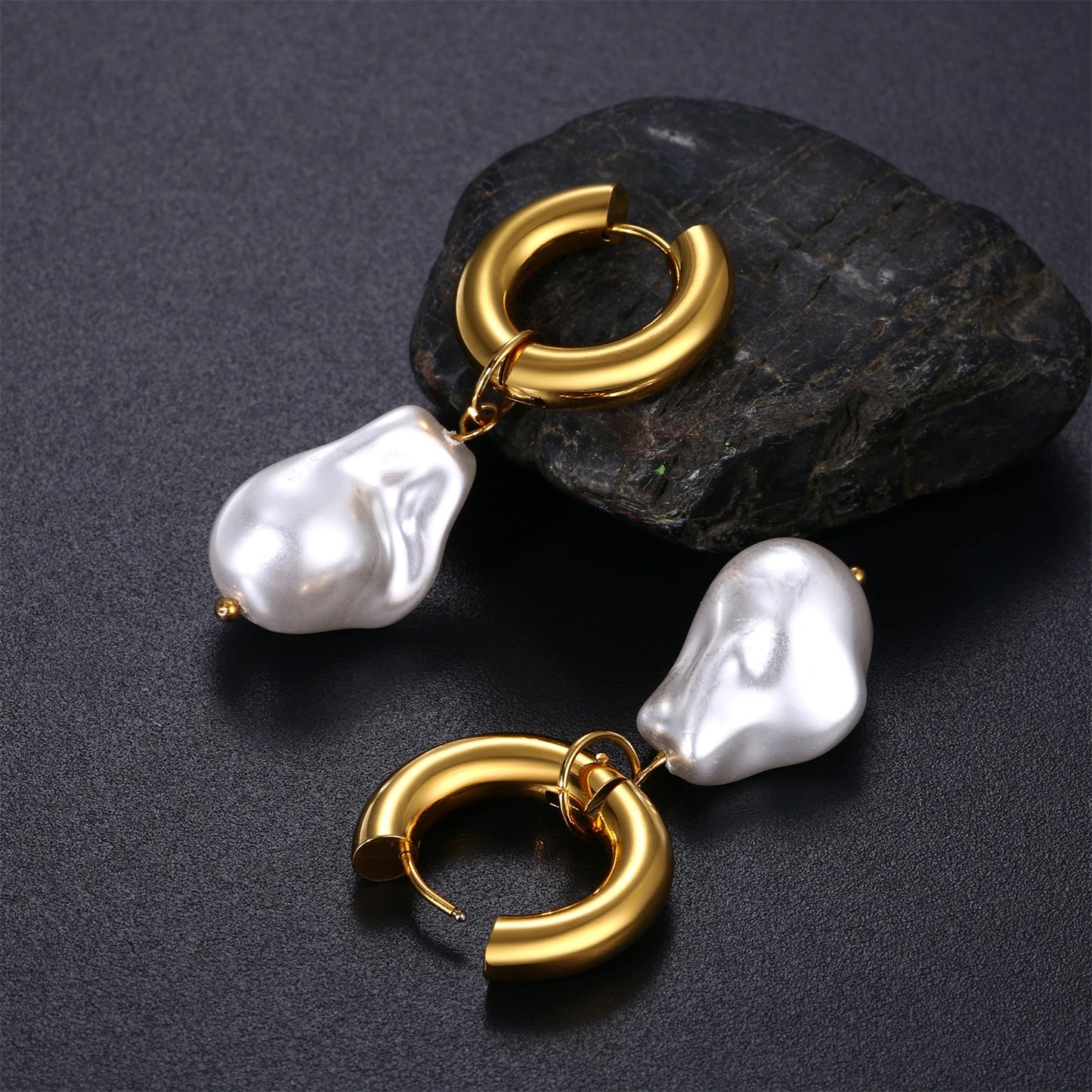 Celestial Pearl Hoops